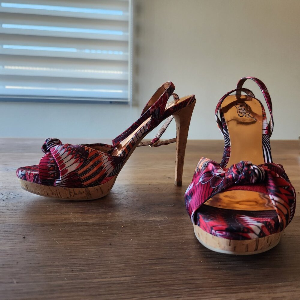 NEW with defects, Carlos Santana platform heels, with original box, size 8M